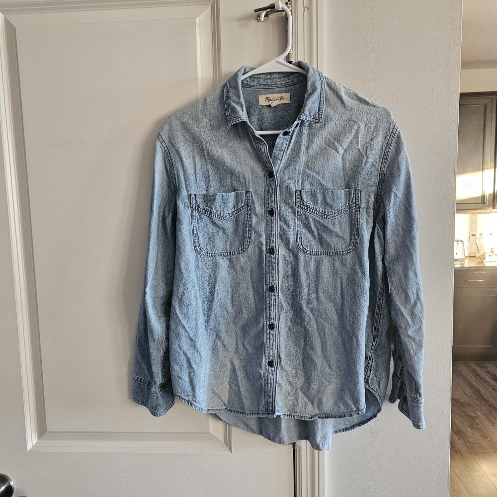Madewell Denim Classic Ex-Boyfriend Shirt in Haviland Wash - Picture 4 of 7